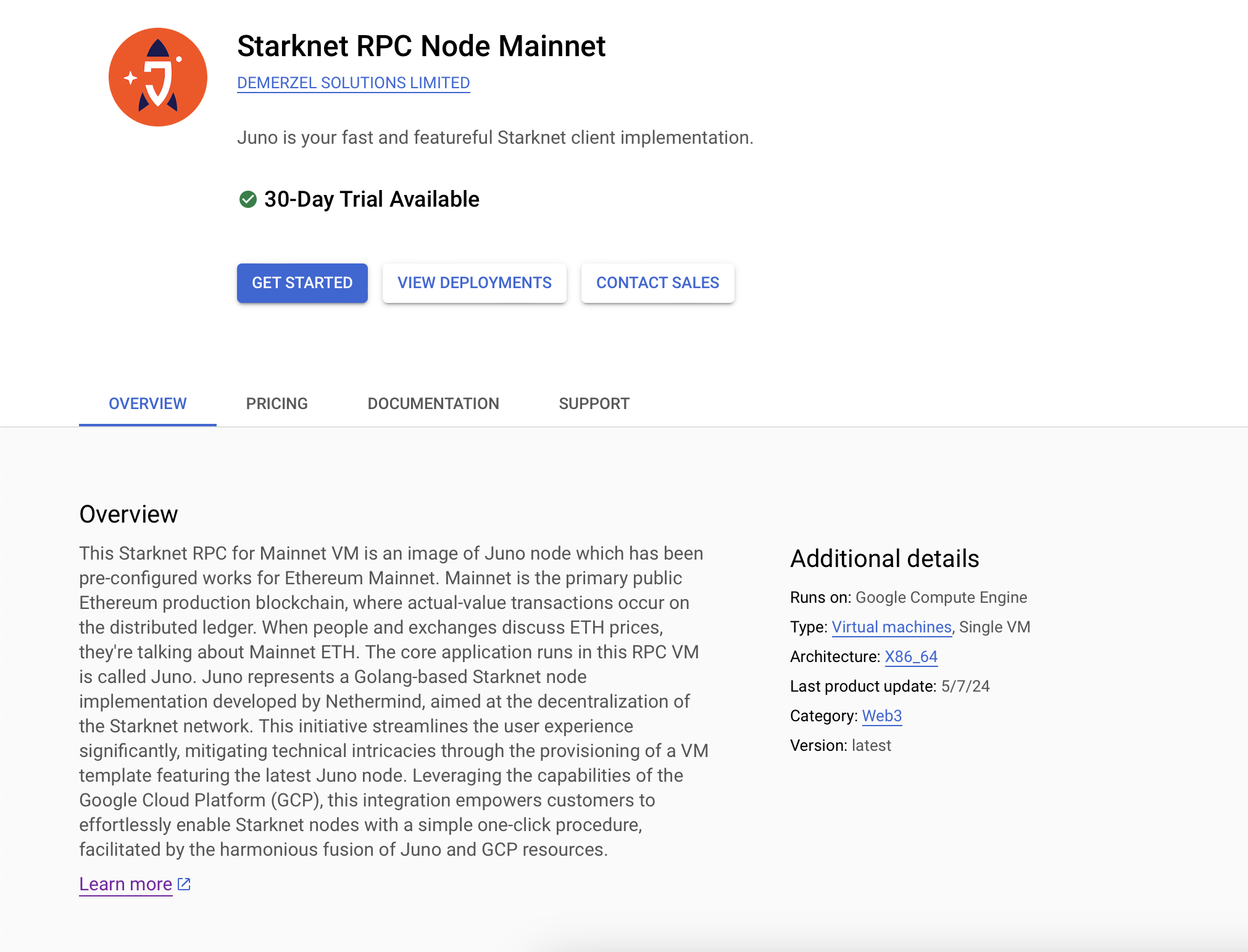 Starknet RPC Node overview